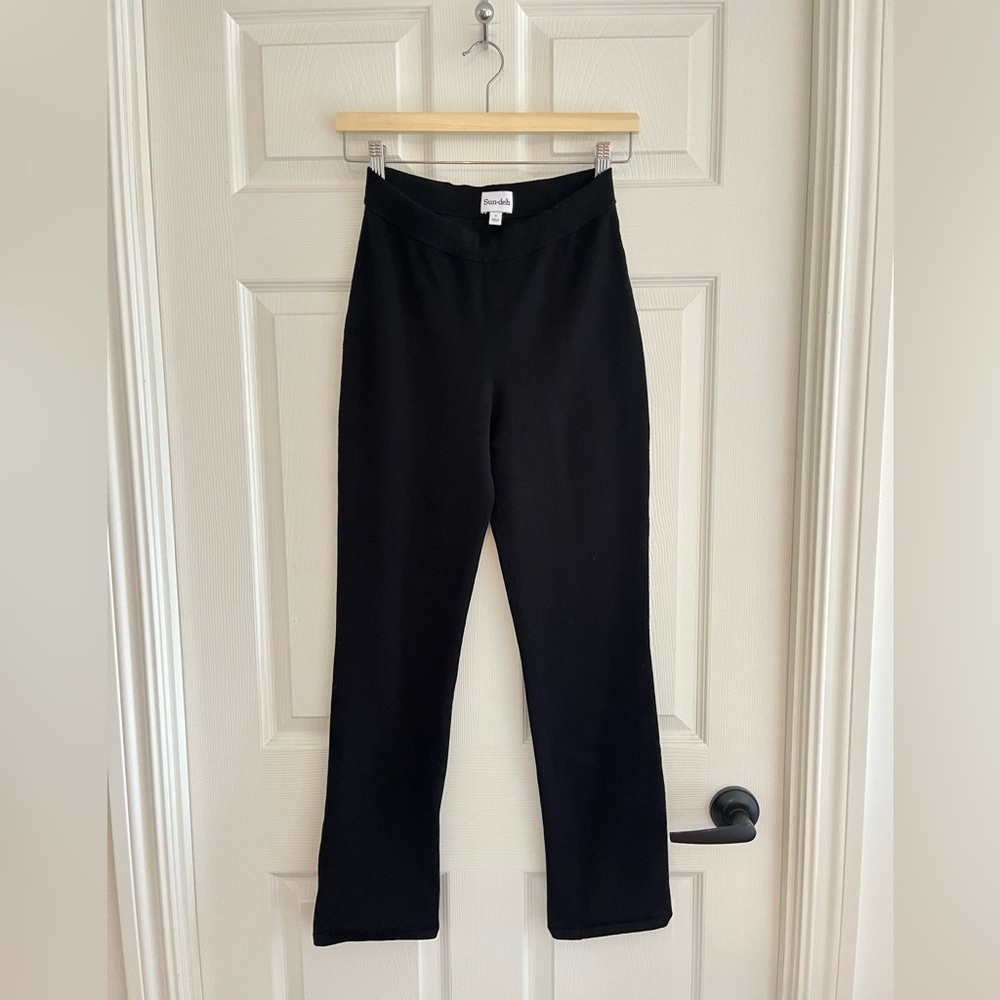 Sun-Deh Sunday Best Knit Lounge Cozy Black Pants